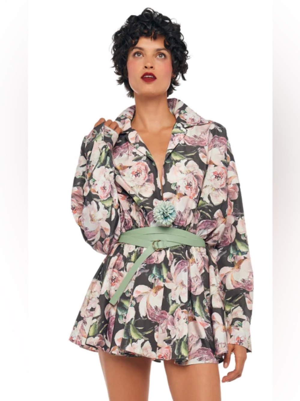 NWOT! Norma Kamali Peony Shirt Dress-Medium